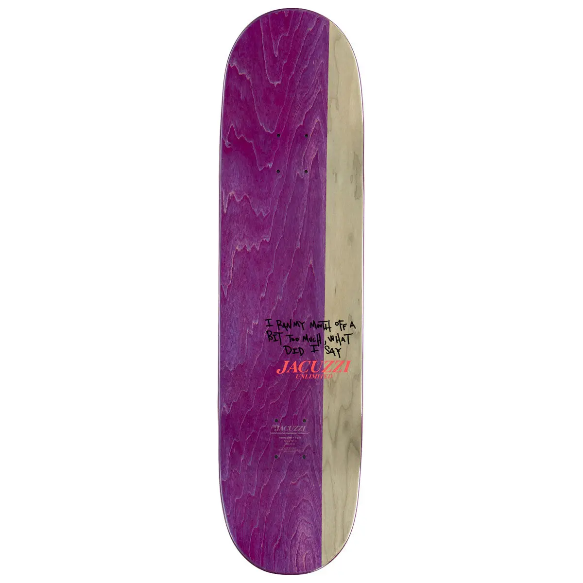 Jacuzzi Unlimited John Dilo Mummy Ex7 Skateboard Deck - 8.50" 2