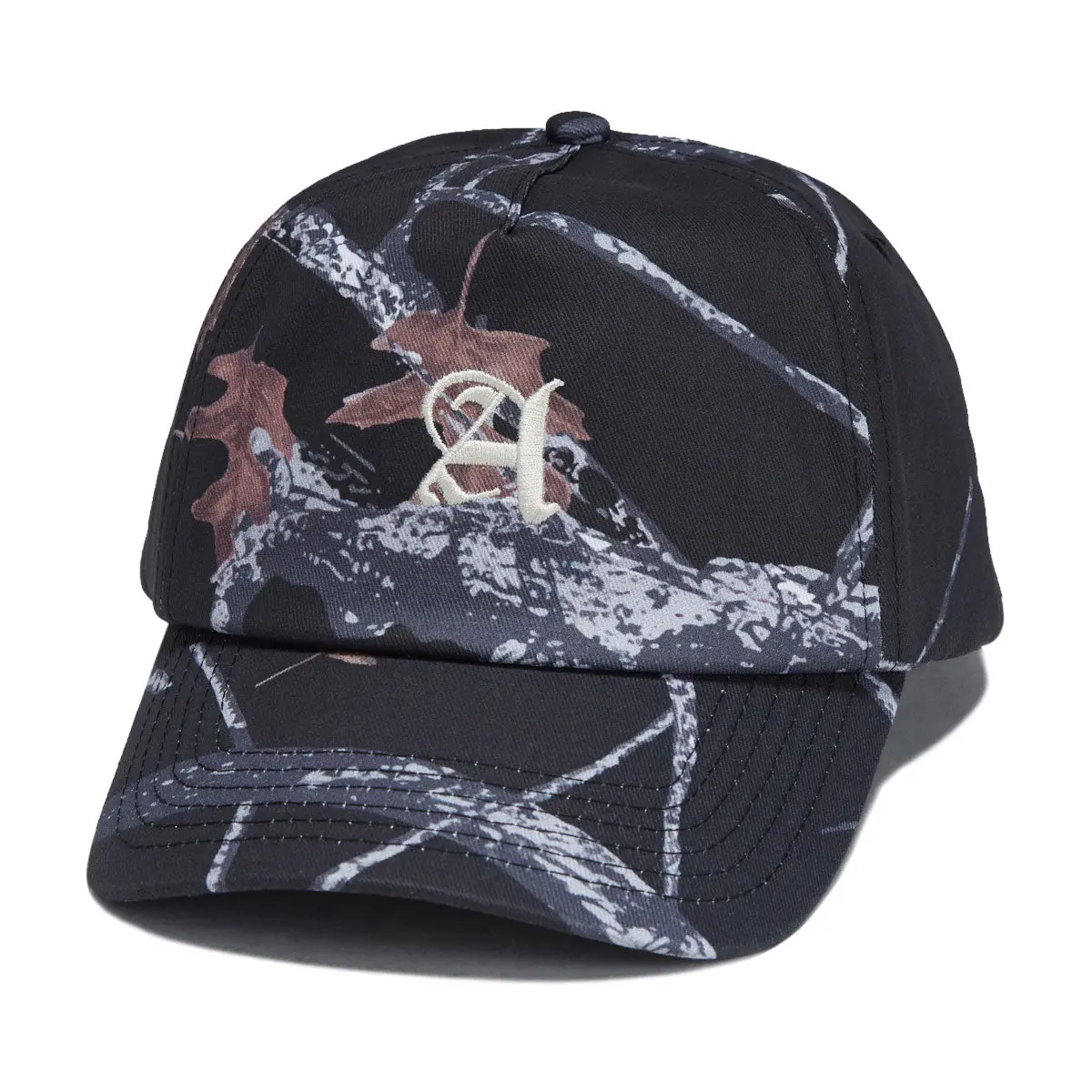 Autumn Camo 5 Panel Hat - Black 1