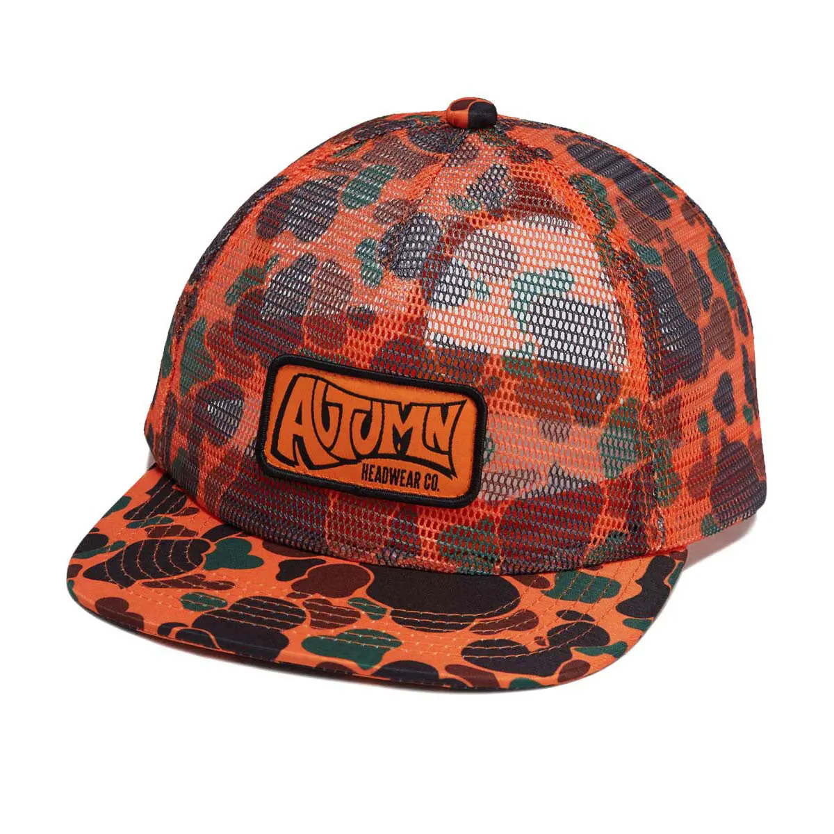 Autumn Camo Trucker Hat - Orange 1