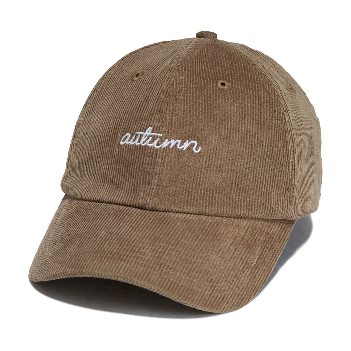Autumn Cord 6 Panel Hat - Khaki 1