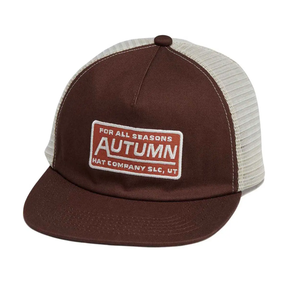 Autumn Trucker Strapback Hat - Brown 1