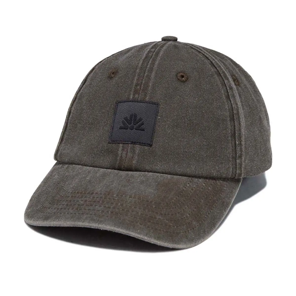 Autumn Washed 6 Panel Strapback Hat - Brown 1