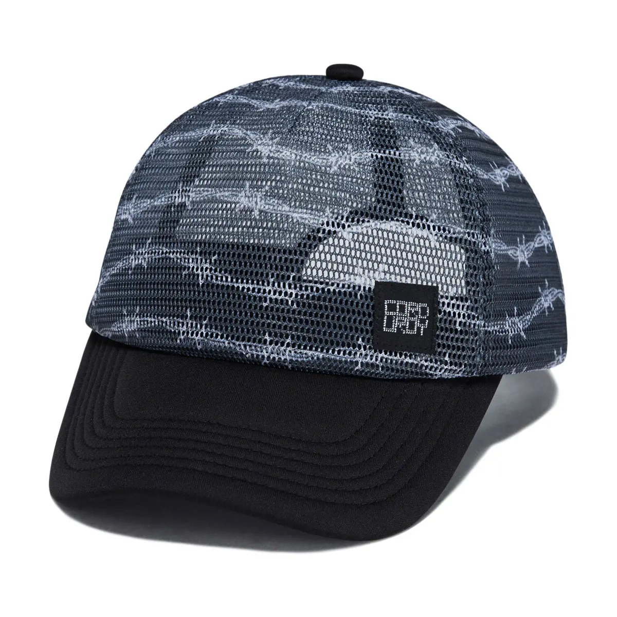 Corduroy Barbed Trucker Hat - Black 1