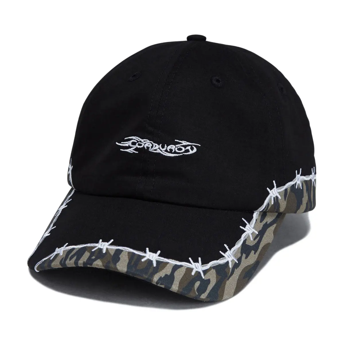 Corduroy Camo Strapback Hat - Black 1