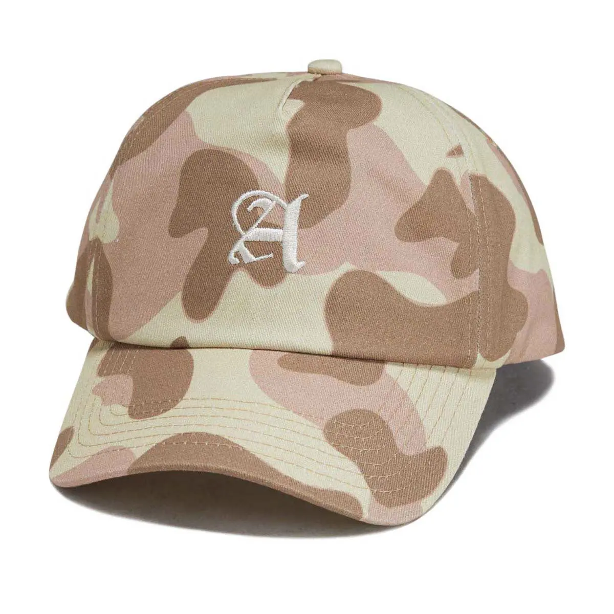 Autumn Camo 5 Panel Hat - Khaki 1