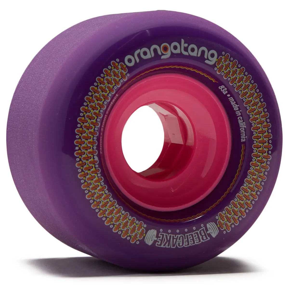 Orangatang Beefcake Freeride 83A Longboard Wheels - Purple - 73Mm 1