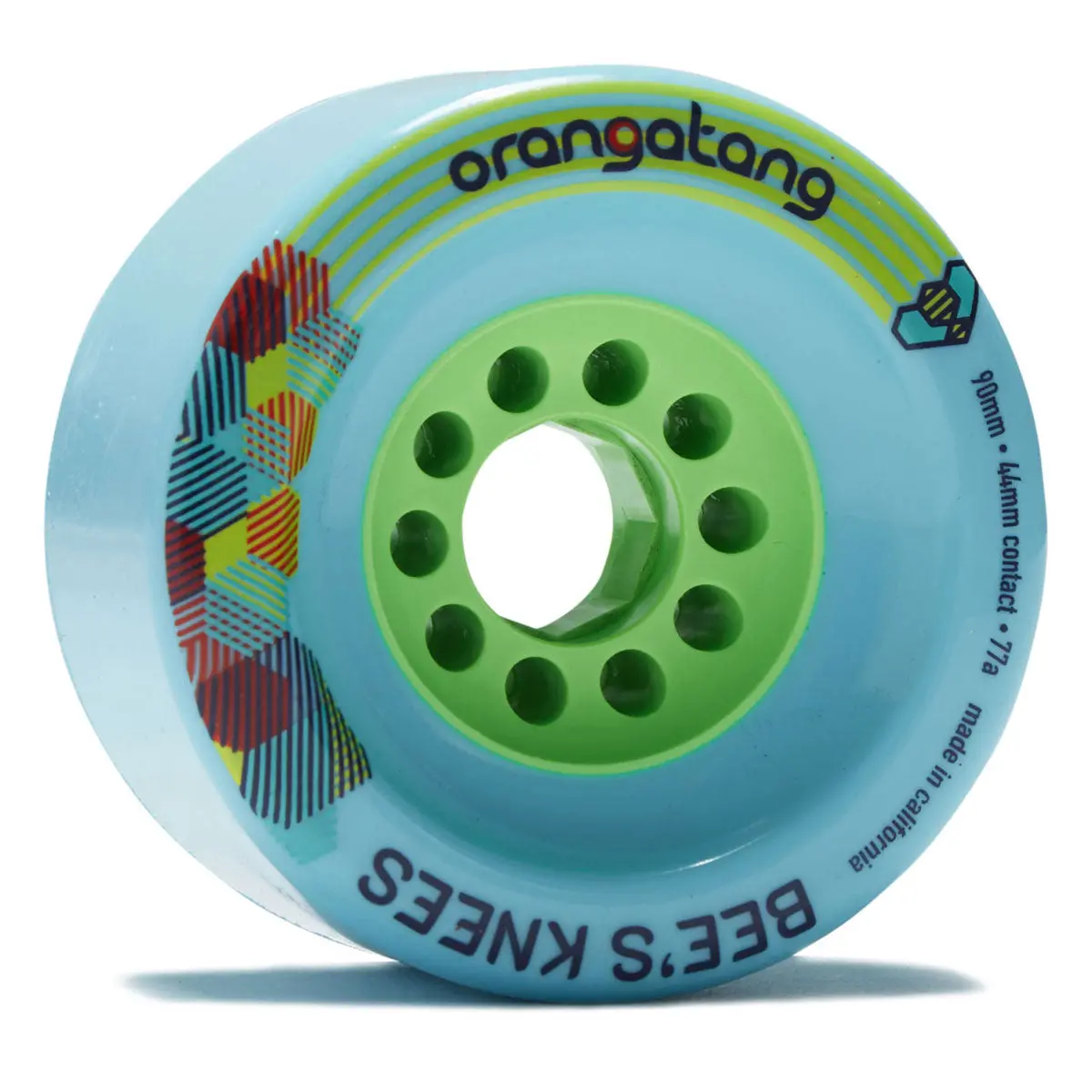 Orangatang Bee's Knees 77A Longboard Wheels - Blue - 90Mm 1