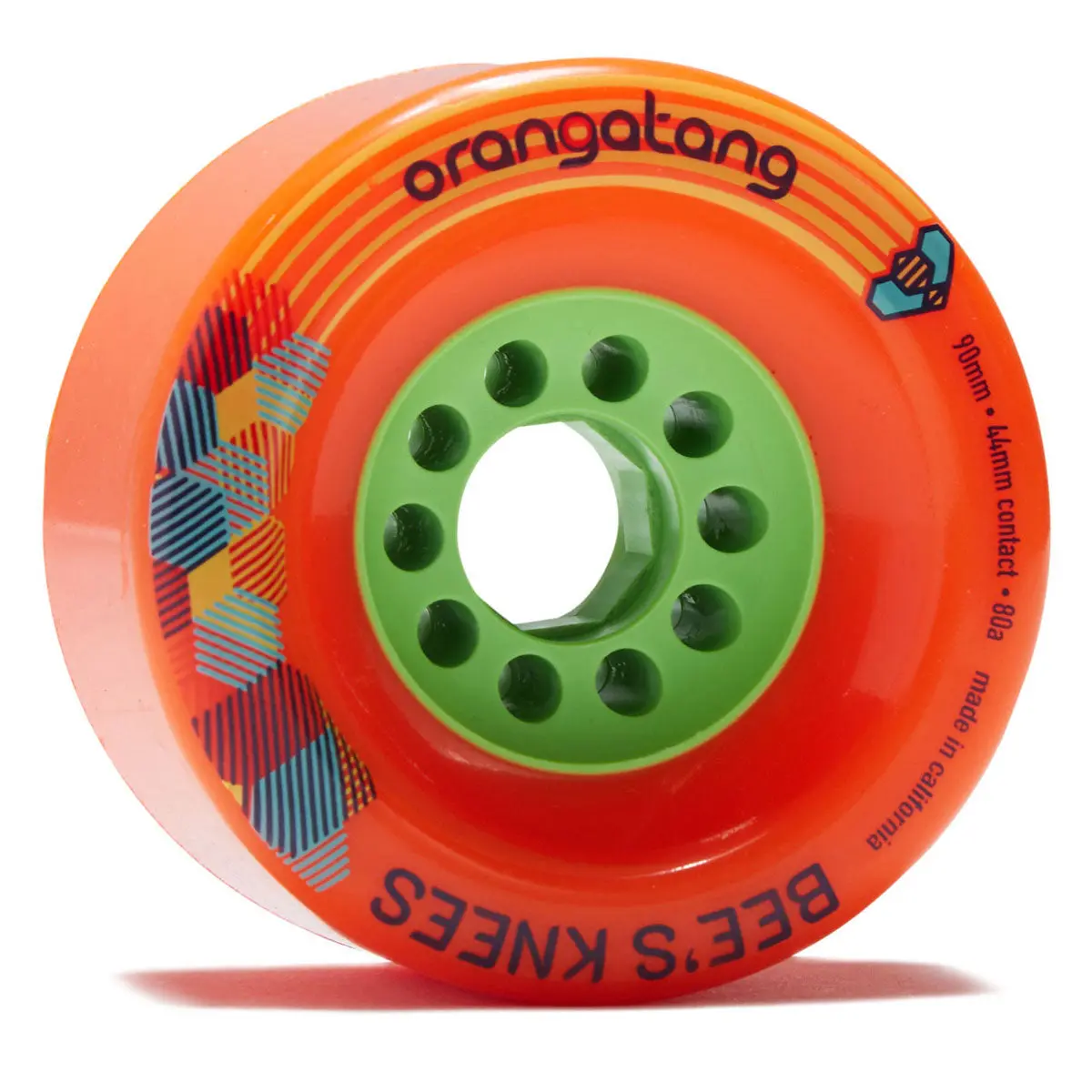 Orangatang Bee's Knees 80A Longboard Wheels - Orange - 90Mm 1