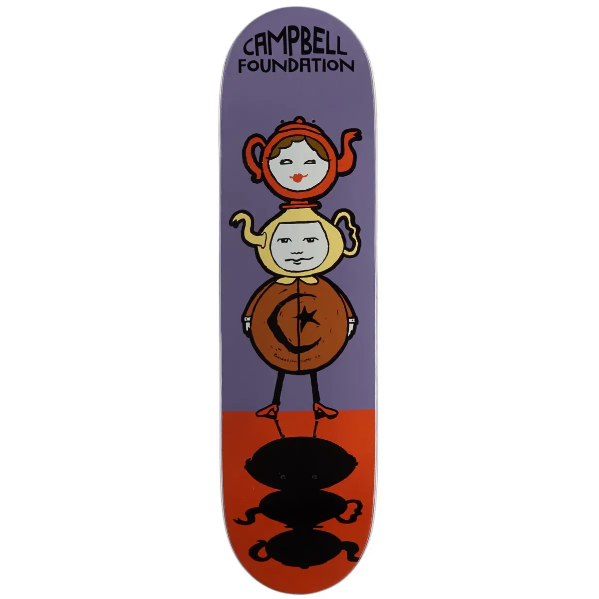 Foundation Campbell Teapot Totem Skateboard Deck - 8.25" 1