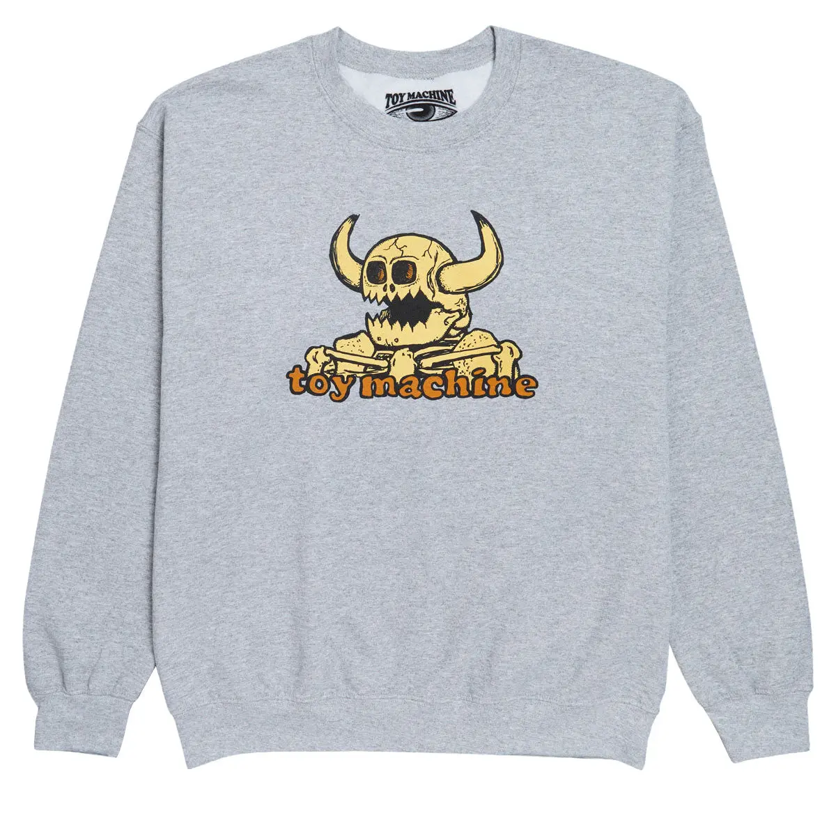 Toy Machine Dead Monster Crew Sweatshirt - Heather Grey 1