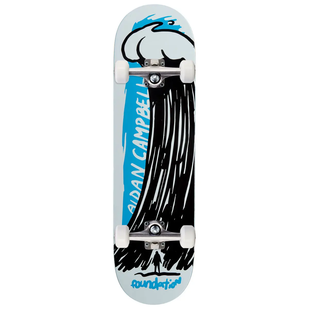 Flight Steve Caballero Gundam Skateboard Complete - Blue/Gold Foil - 8.50" 1