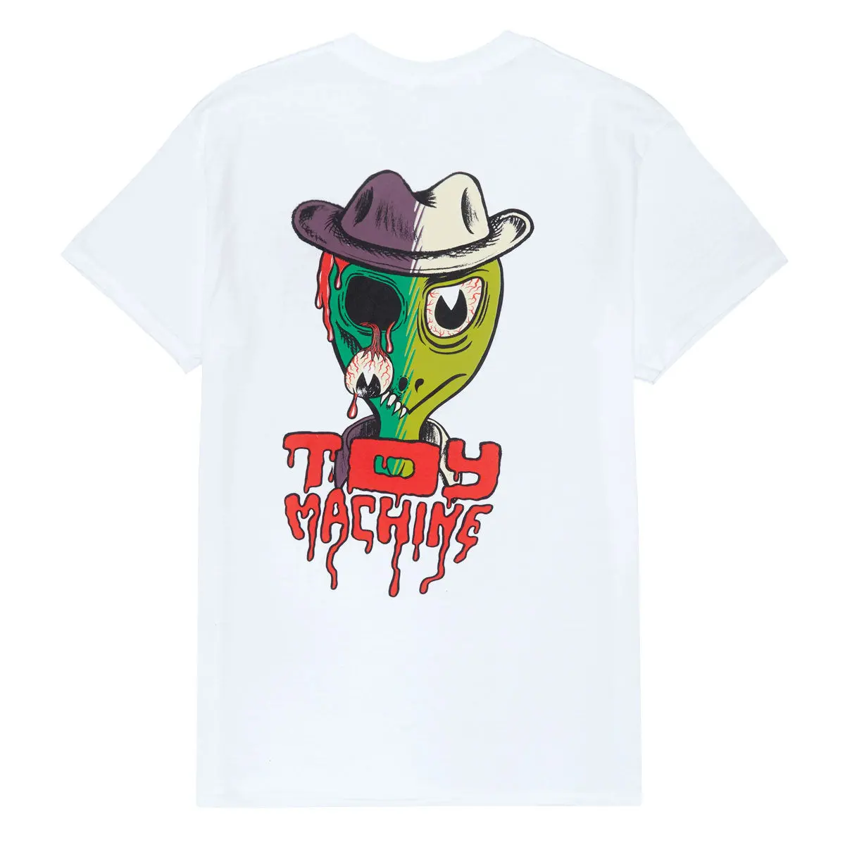 Toy Machine Half N Half T-Shirt - White 1