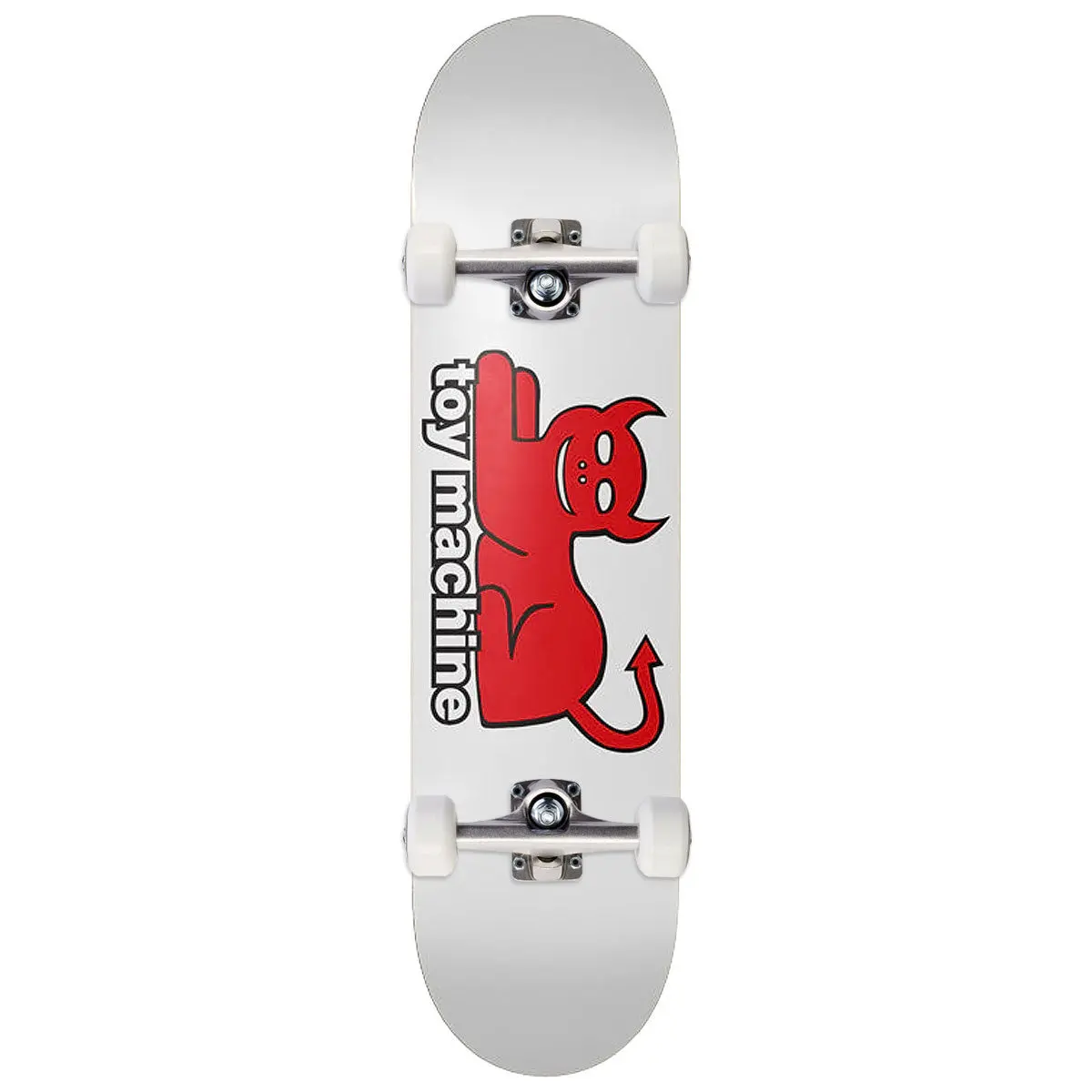 Toy Machine Devil Cat Skateboard Complete - White - 8.75" 1