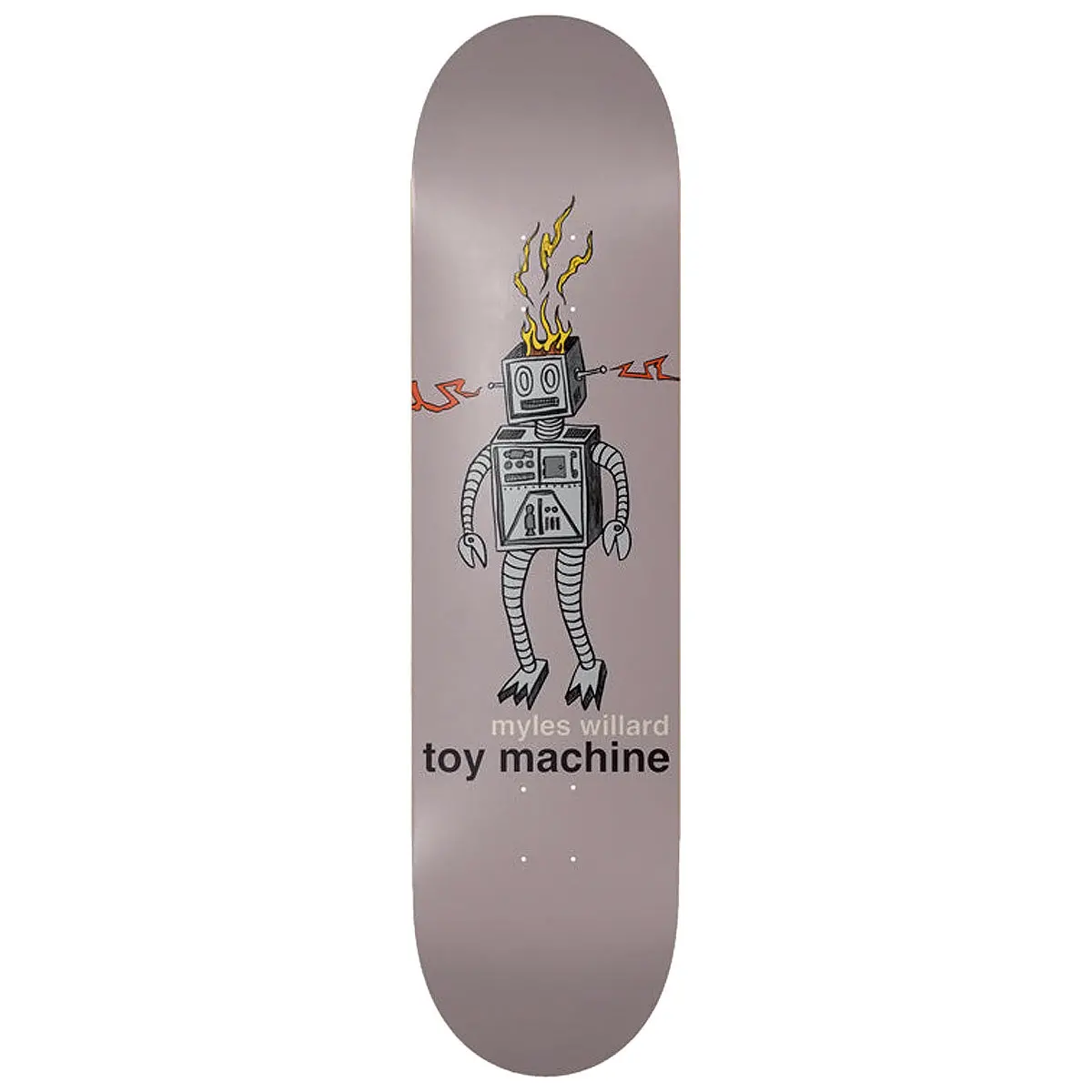 Toy Machine Willard Robot Fire Skateboard Deck - 8.25" 1
