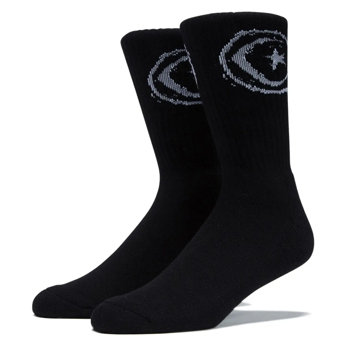 Foundation Star & Moon Socks - Black 1
