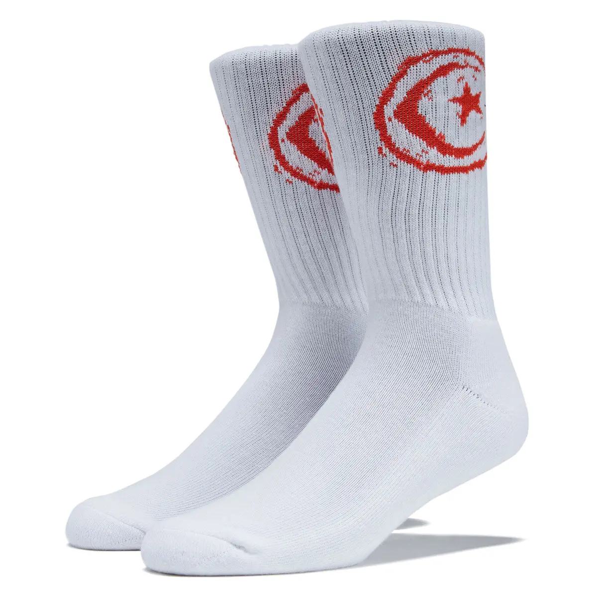 Foundation Star & Moon Socks - White 1