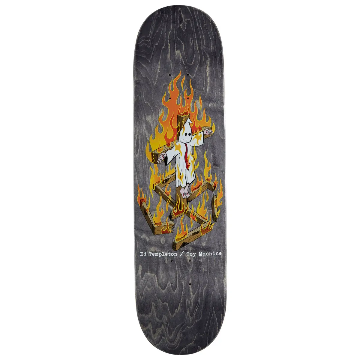 Toy Machine Templeton Charred Cross Skateboard Deck - 8.25" 1