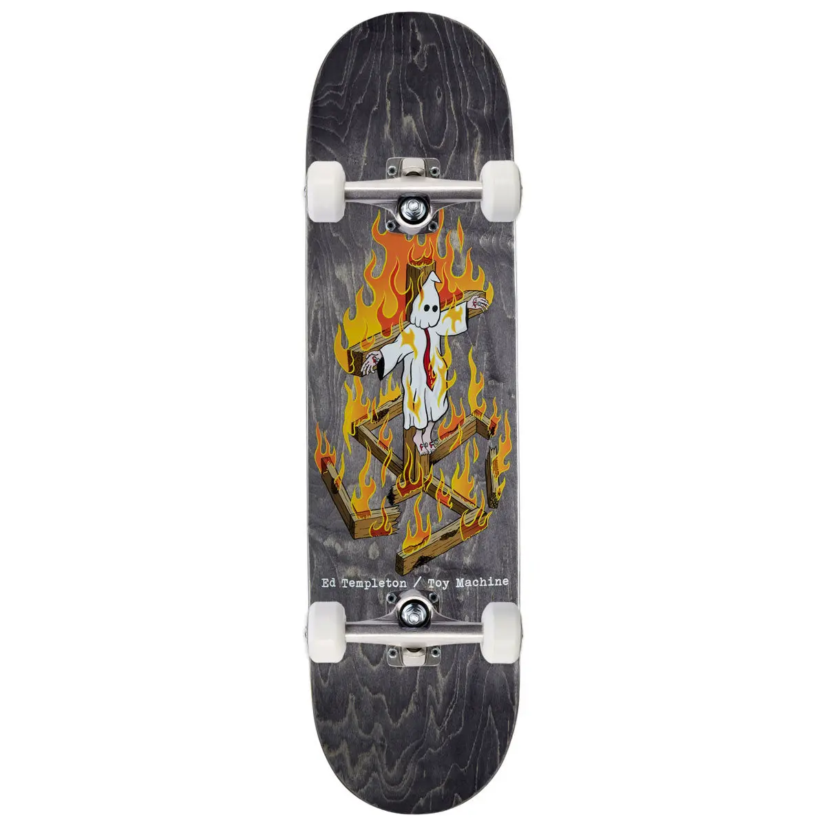 Toy Machine Templeton Charred Cross Skateboard Complete - 8.25" 1
