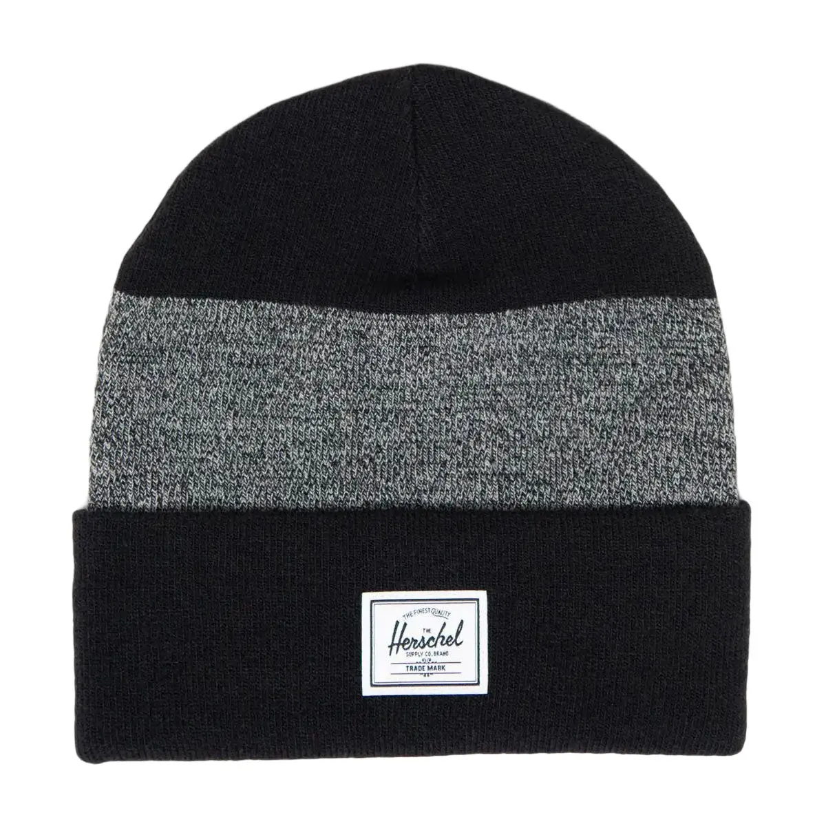 Herschel Supply Elmer Pattern Beanie - Black/Heather Black Cs 1