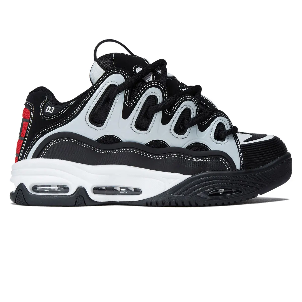 Osiris D3 2001 Shoes - Black/White/Red 1