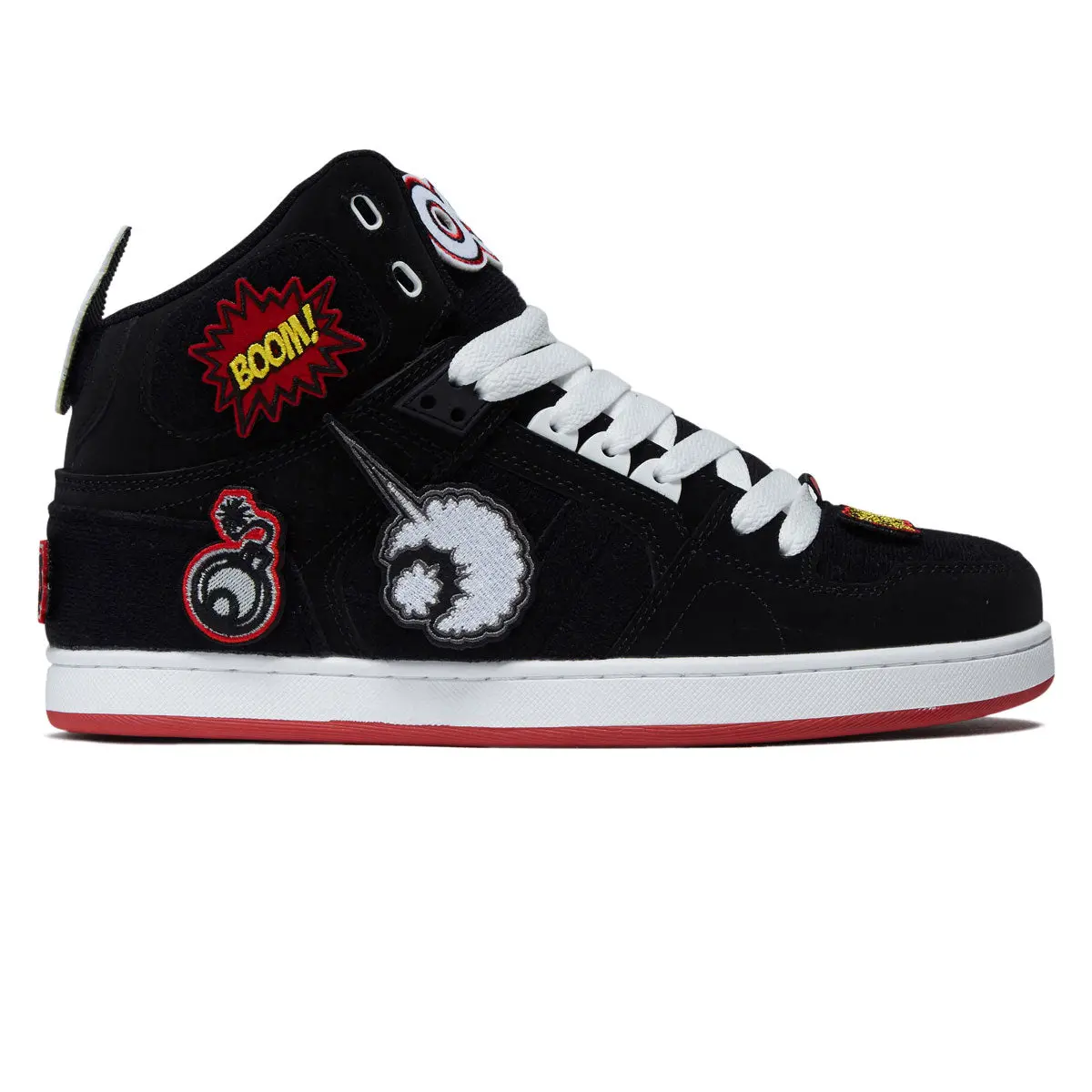 Osiris Nyc 83 Clk Shoes - Black/Red/Velcro 1