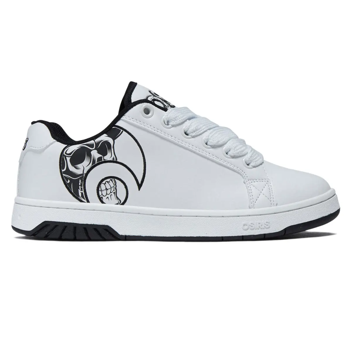 Osiris Troma Alt Shoes - White/Black/Skull 1