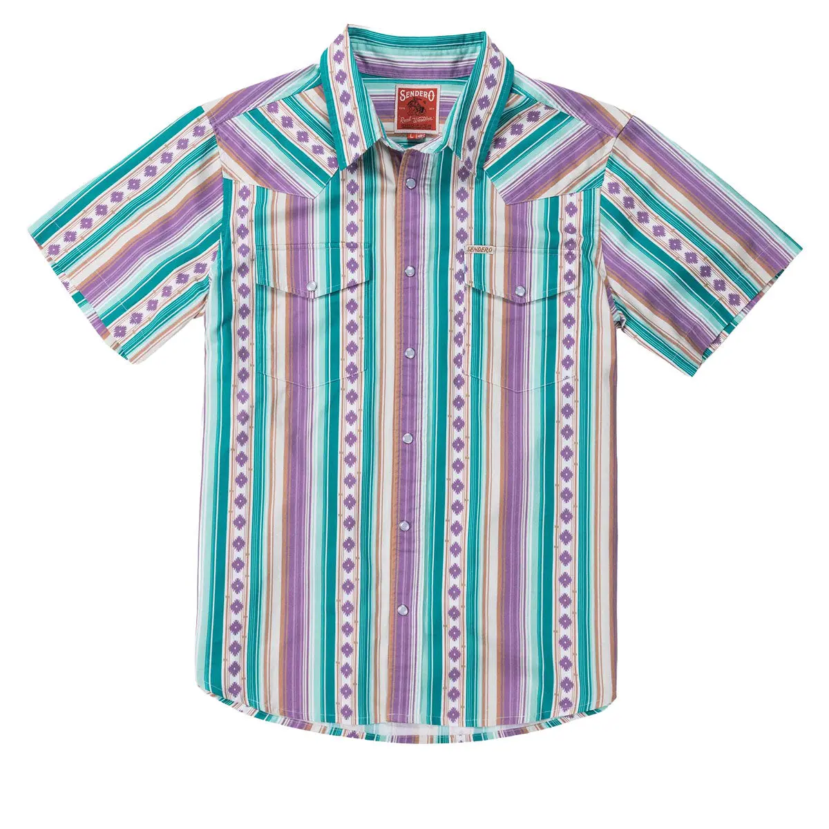 Sendero Serape Pearl Snap Shirt - Spring Sage 1
