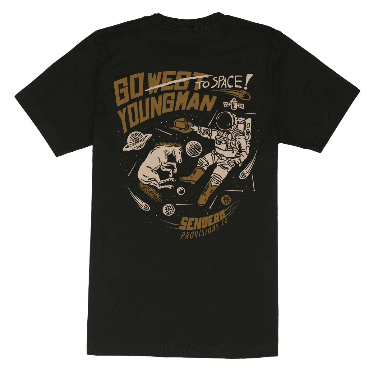 Sendero To Space T-Shirt - Black 1