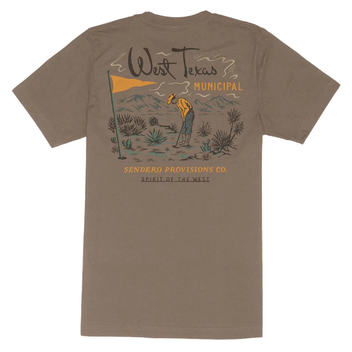 Sendero West Texas Municipal T-Shirt - Light Brown 1