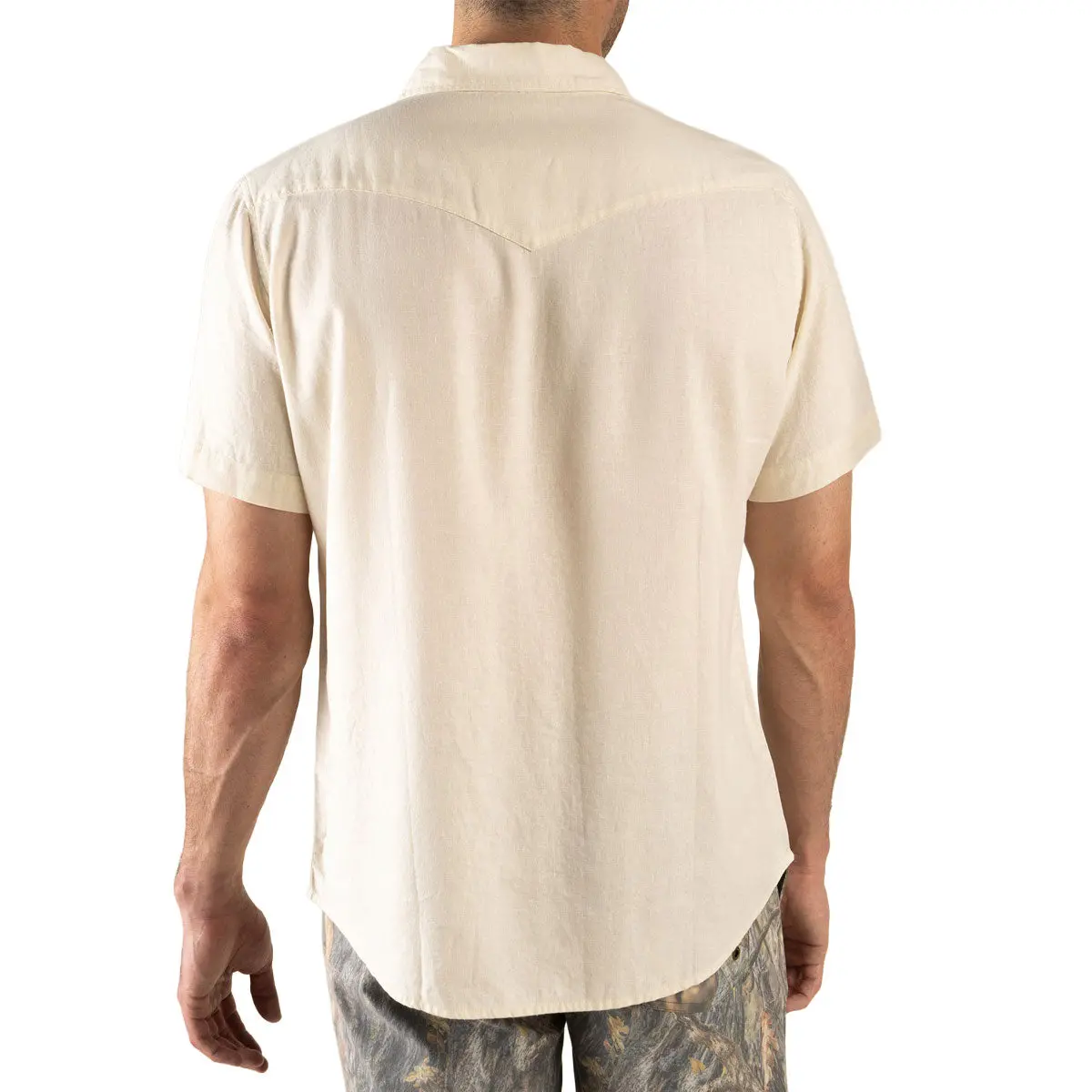 Sendero The Wyatt Pearl Snap Solid Shirt - Antique White 3