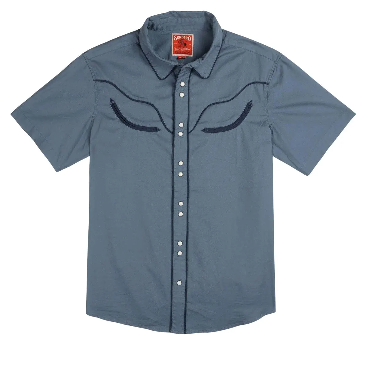 Sendero The Prescott Western Shirt - Faded Navy 1