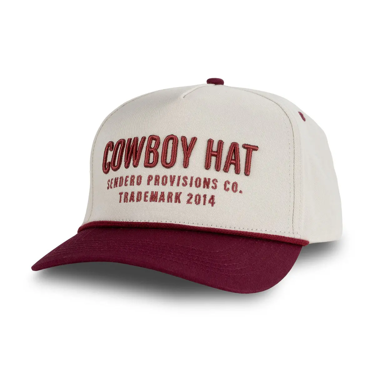 Sendero Cowboy Hat - Cream/Maroon 1