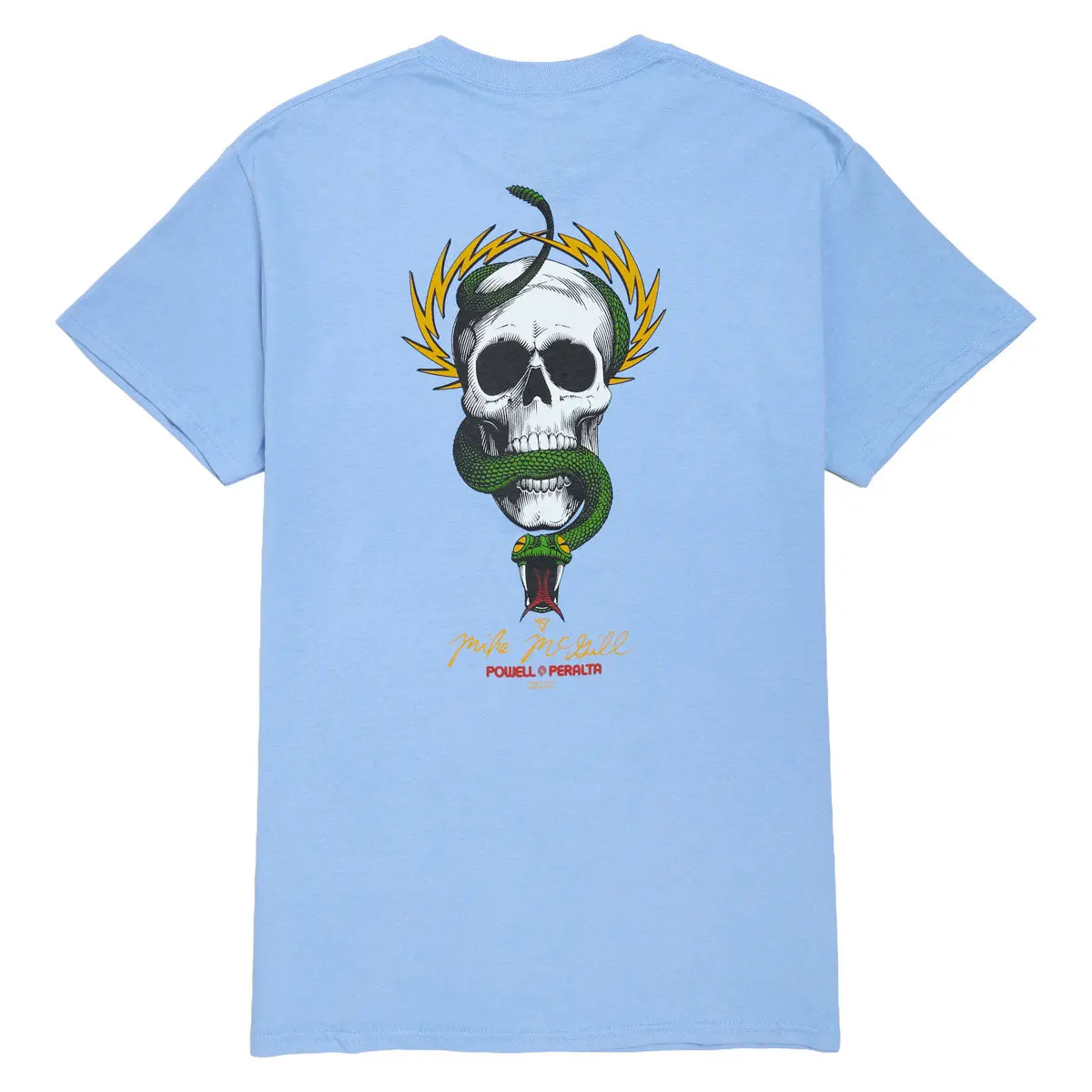 Powell-Peralta Mcgill Skull And Snake T-Shirt - Carolina Blue 1