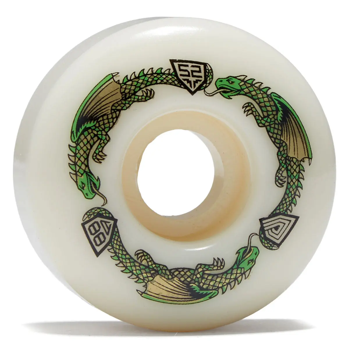 Powell-Peralta Dragon Formula 88A V1 Skateboard Wheels - Off White - 52Mm 1
