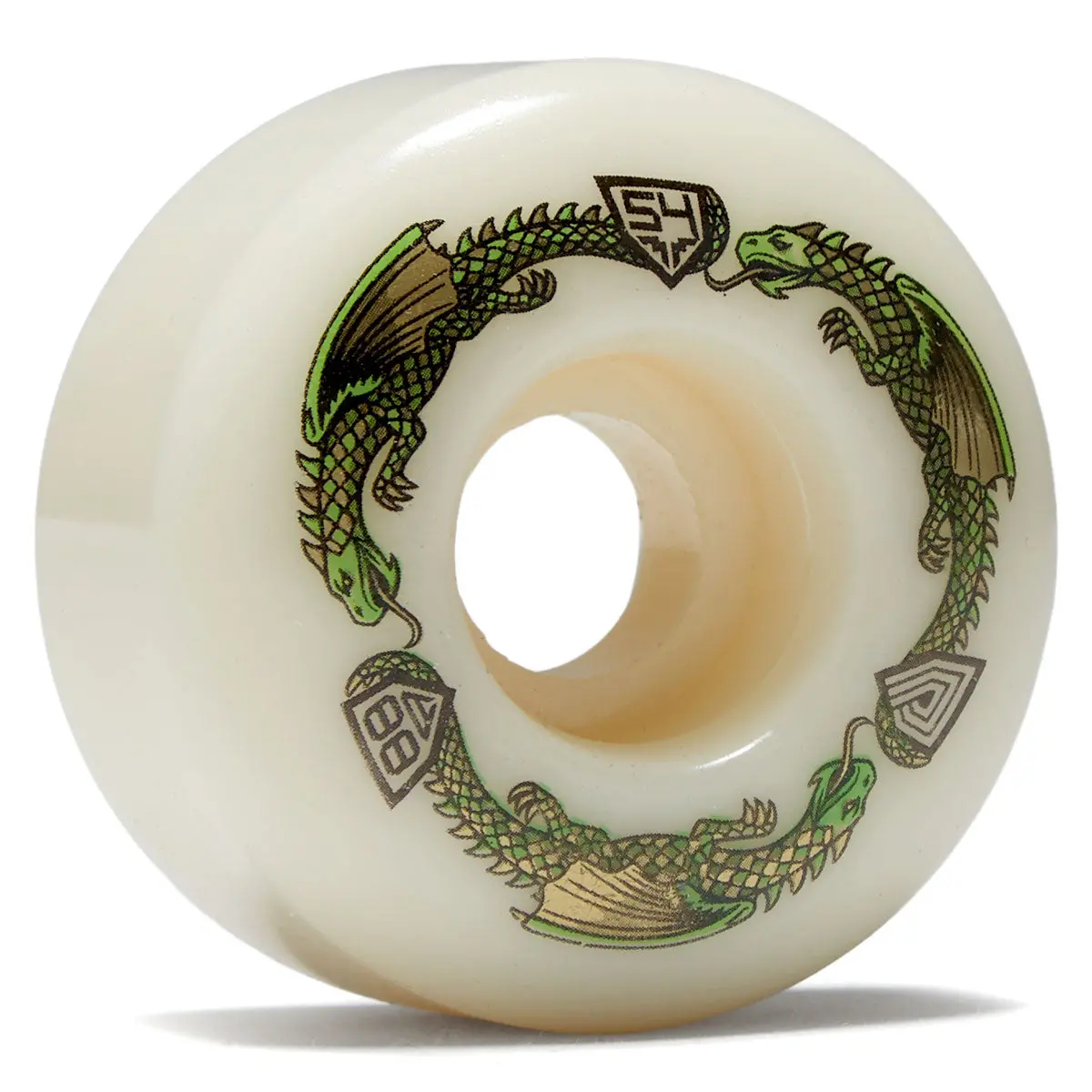 Powell-Peralta Dragon Formula 88A V4 Skateboard Wheels - Off White - 54Mm 1