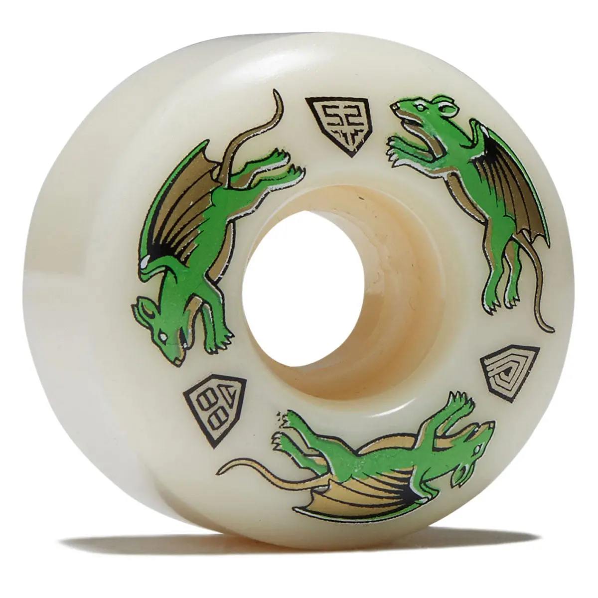 Powell-Peralta Dragon Formula Nano Rat 88A Av4 Skateboard Wheels - Off White - 52Mm 1
