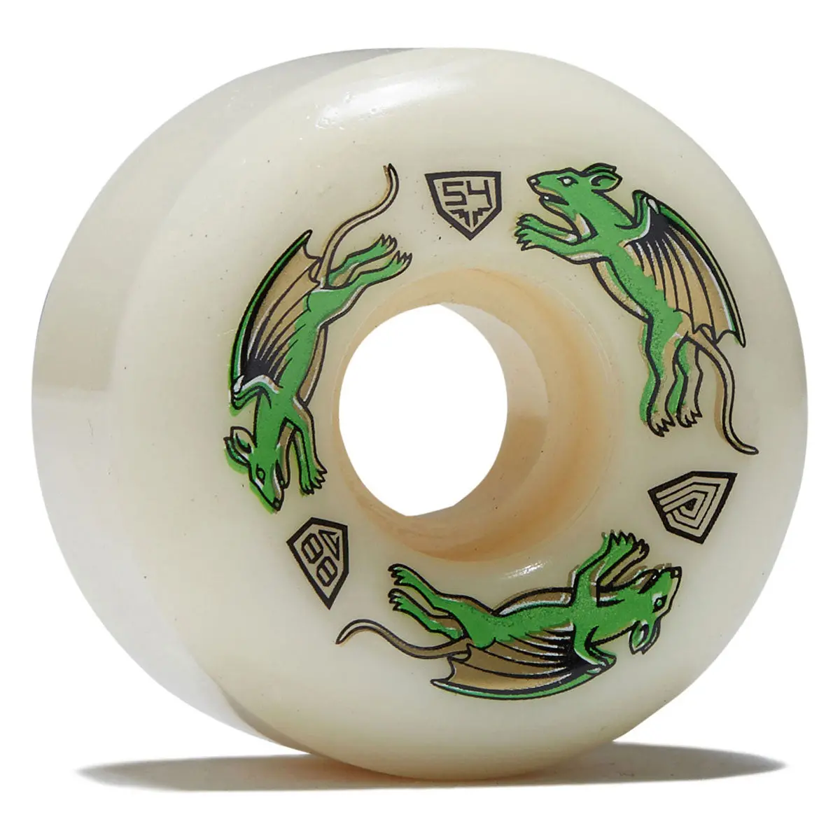 Powell-Peralta Dragon Formula Nano Rat 88A Av6 Skateboard Wheels - Off White - 54Mm 1