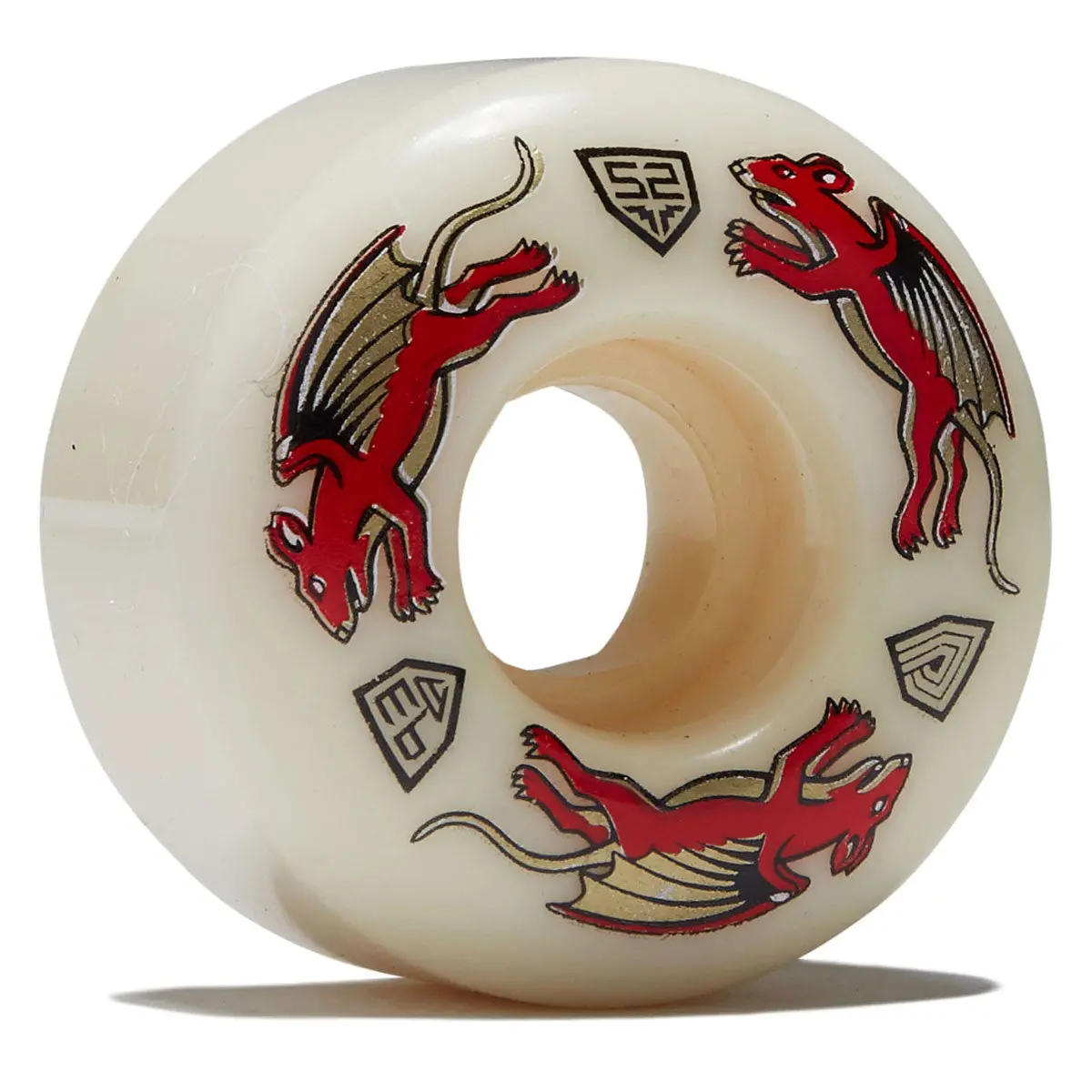 Powell-Peralta Dragon Formula Nano Rat 93A V4 Skateboard Wheels - Off White - 52Mm 1