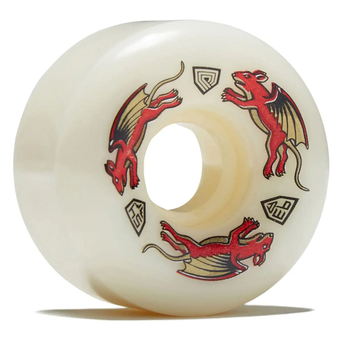 Powell-Peralta Dragon Formula Nano Rat 93A V4 Skateboard Wheels - Off White - 54Mm 1