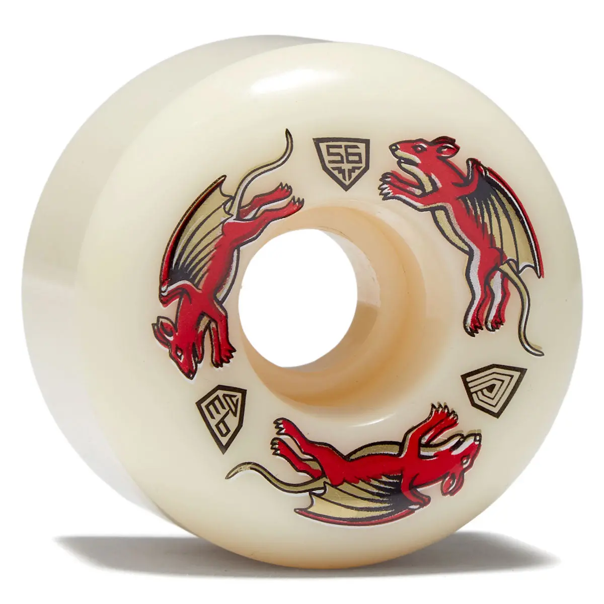 Powell-Peralta Dragon Formula Nano Rat 93A A2 Skateboard Wheels - Off White - 56Mm 1