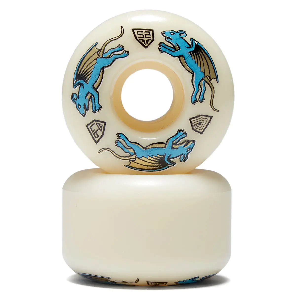 Powell-Peralta Dragon Formula Nano Rat 97A Av4 Skateboard Wheels - Off White - 52Mm 1