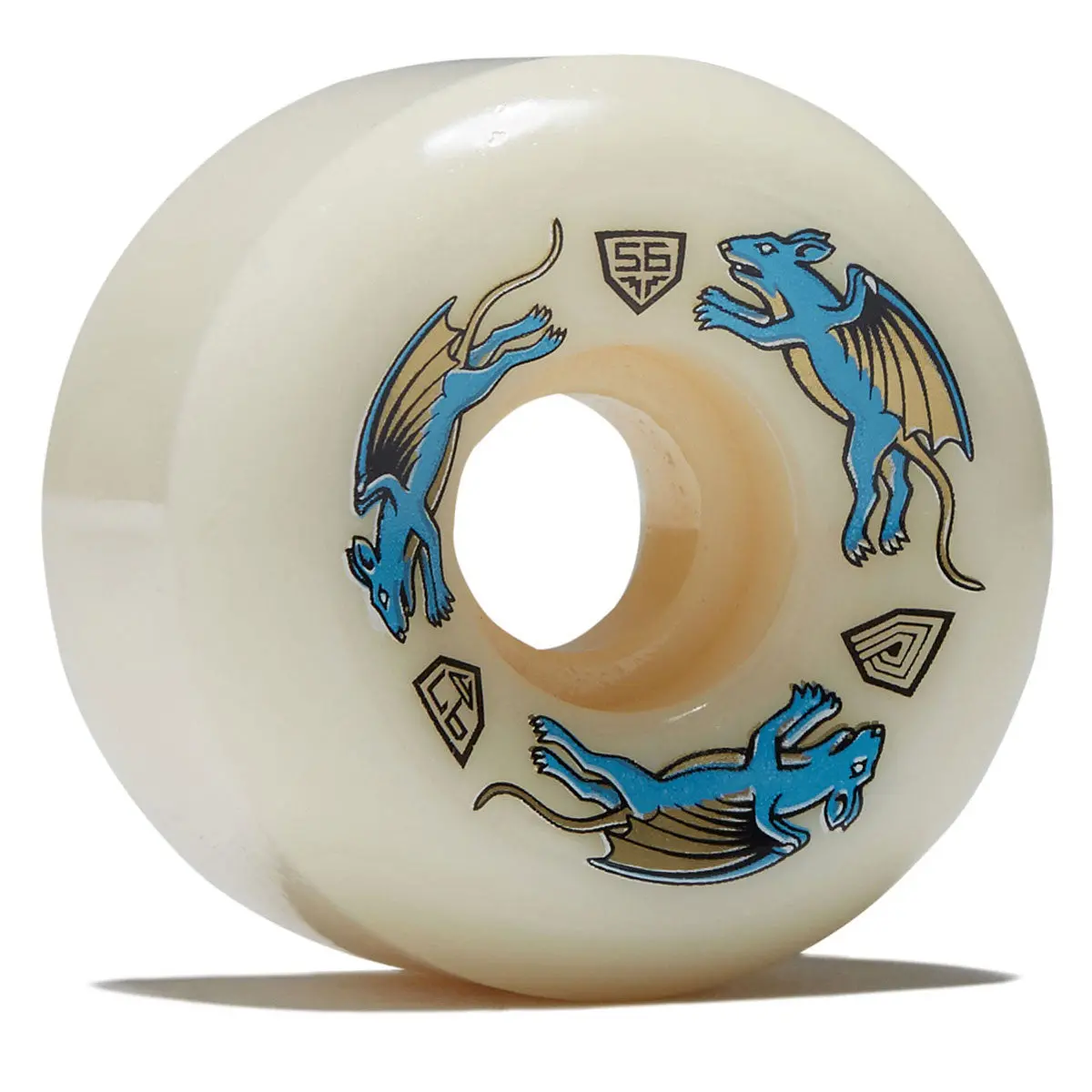 Powell-Peralta Dragon Formula Nano Rat 97A Av6 Skateboard Wheels - Off White - 56Mm 1