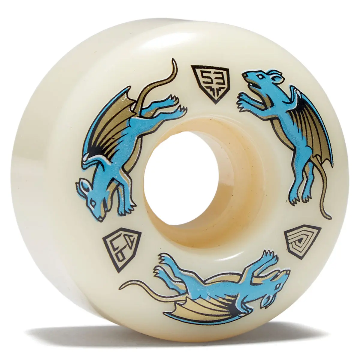Powell-Peralta Dragon Formula Nano Rat 97A Av4 Skateboard Wheels - Off White - 53Mm 1
