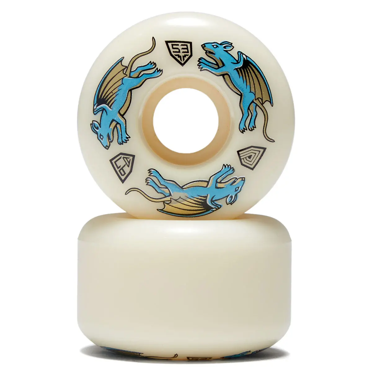 Powell-Peralta Dragon Formula Nano Rat 97A Av4 Skateboard Wheels - Off White - 53Mm 2