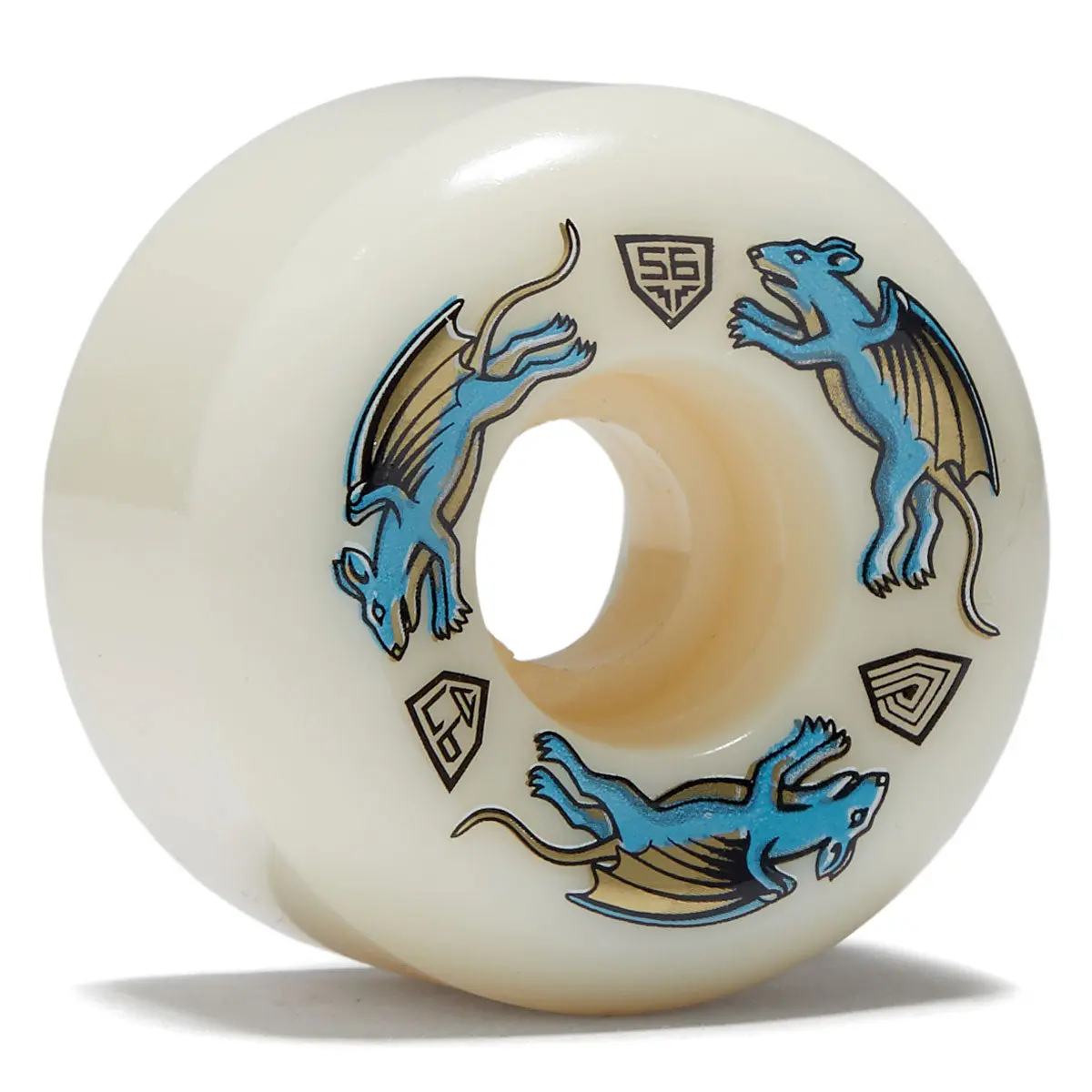 Powell-Peralta Dragon Formula Nano Rat 97A Aa2 Skateboard Wheels - Off White - 56Mm 1