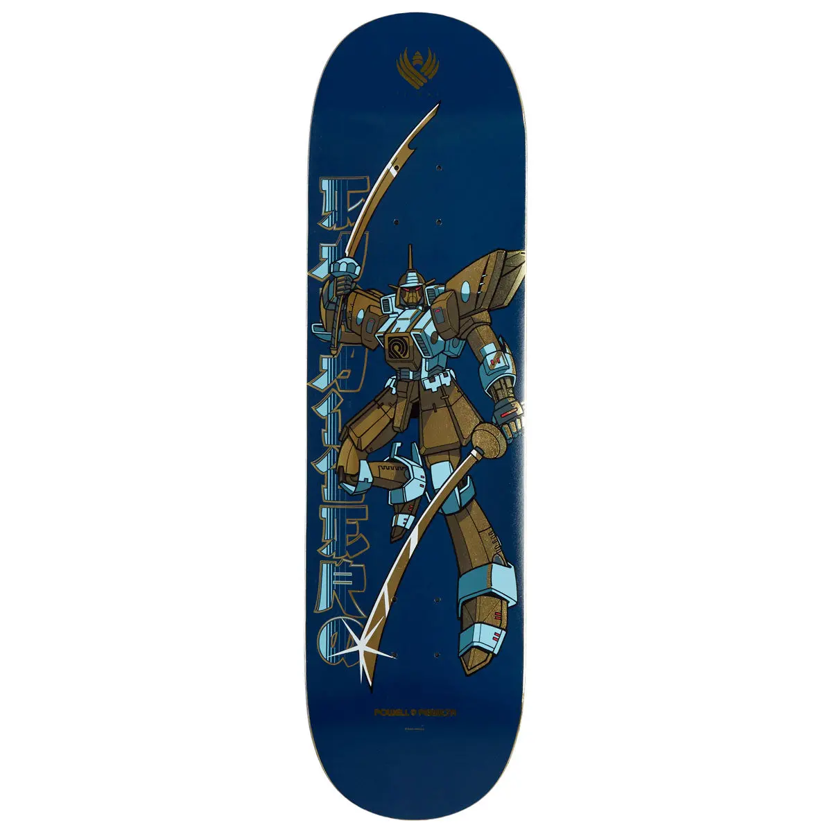 Powell-Peralta Flight Steve Caballero Gundam Skateboard Deck - Blue/Gold Foil - 8.50" 1