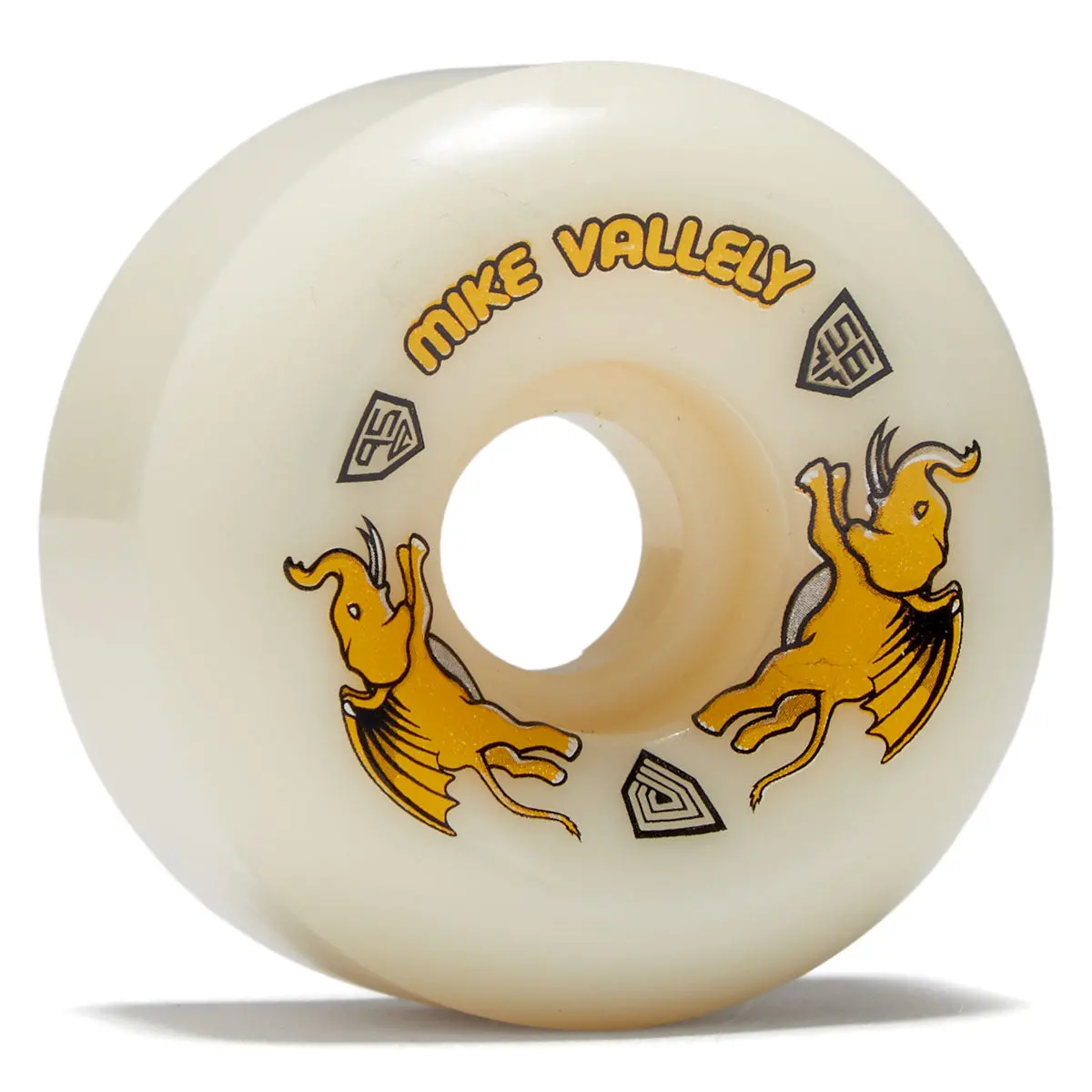 Powell-Peralta Dragon Formula Mike Vallely 95A V6 Skateboard Wheels - Off White - 56Mm 1
