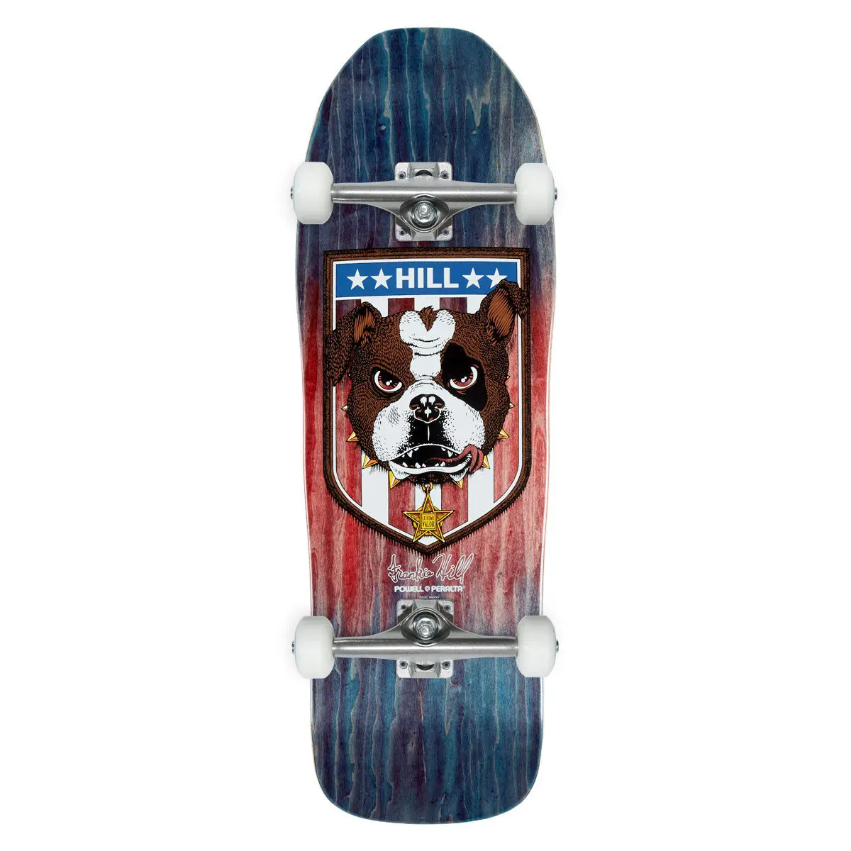 Powell-Peralta Frankie Hill Bull Dog 13 Skateboard Complete - Blue/Red Fade - 10.00" 1