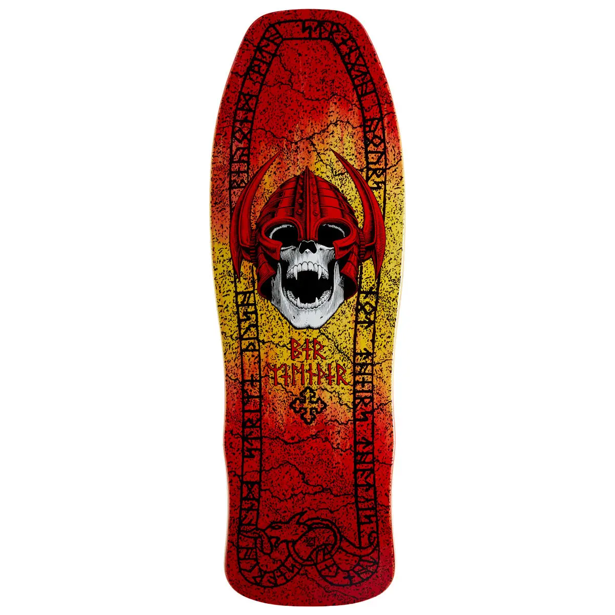 Powell-Peralta Per Wilinder Skull 12 Skateboard Deck - Red/Yellow Fade - 9.625" 1