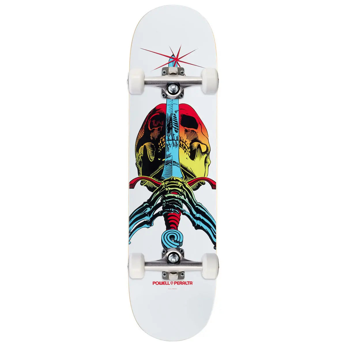 Powell-Peralta Ray Rodriguez Skull & Sword Skateboard Complete - Yellow Fade/White - 8.25" 1